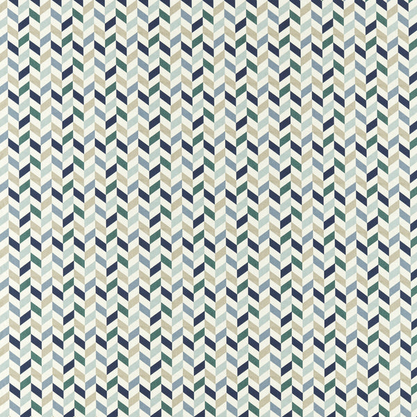 Phoenix - Mineral/Navy Dark Blue By Clarke And Clarke | Formations By Studio G For C&C |Herringbone/Tweed Stripes Multipurpose Print