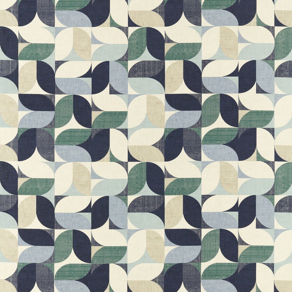 Samples and Purchasing available for Reno - Mineral/Navy Dark Blue By Clarke And Clarke | Formations By Studio G For C&C |Geometric  Multipurpose Print at Designer Wallcoverings and Fabrics