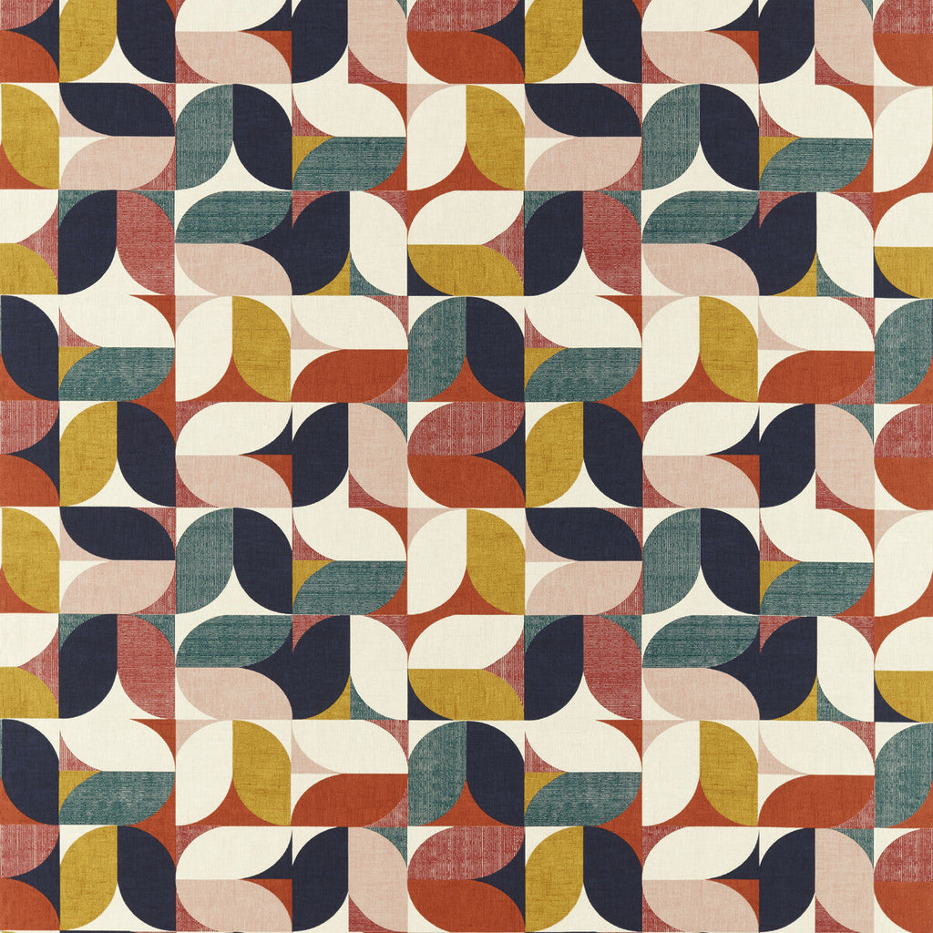 Samples and Purchasing available for Reno - Retro Multi By Clarke And Clarke | Formations By Studio G For C&C |Geometric  Multipurpose Print at Designer Wallcoverings and Fabrics