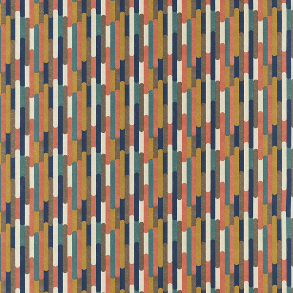 Seattle - Multi Multi By Clarke And Clarke | Formations By Studio G For C&C |Geometric Stripes Multipurpose Print