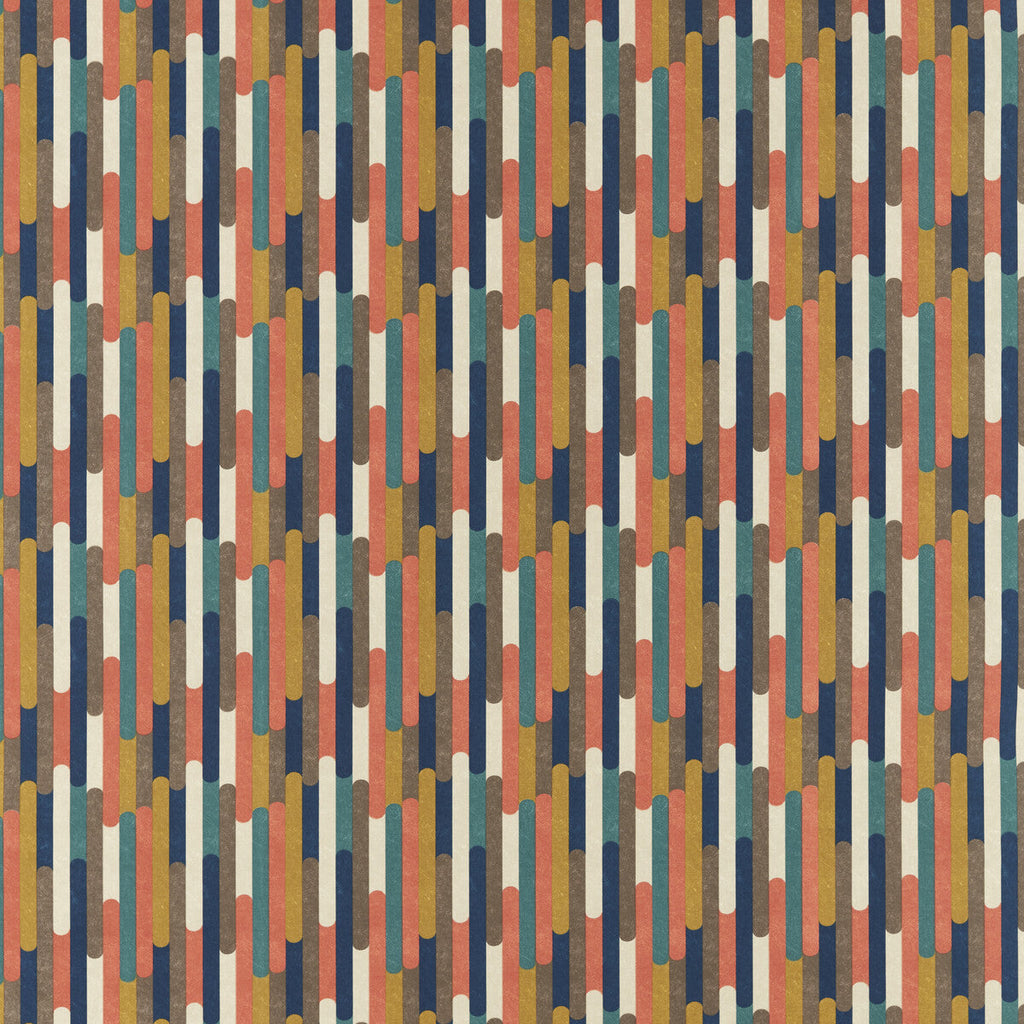 Samples and Purchasing available for Seattle - Multi Multi By Clarke And Clarke | Formations By Studio G For C&C |Geometric Stripes Multipurpose Print at Designer Wallcoverings and Fabrics