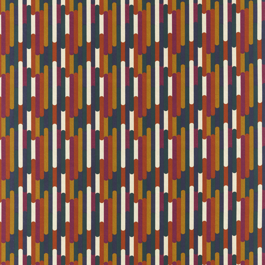 Samples and Purchasing available for Seattle - Retro Multi By Clarke And Clarke | Formations By Studio G For C&C |Geometric Stripes Multipurpose Print at Designer Wallcoverings and Fabrics