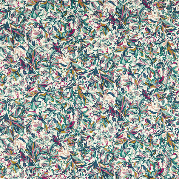 Ashbrook - Multi White By Clarke And Clarke | Clarke & Clarke Ferndene | Botanical & Floral Multipurpose Print
