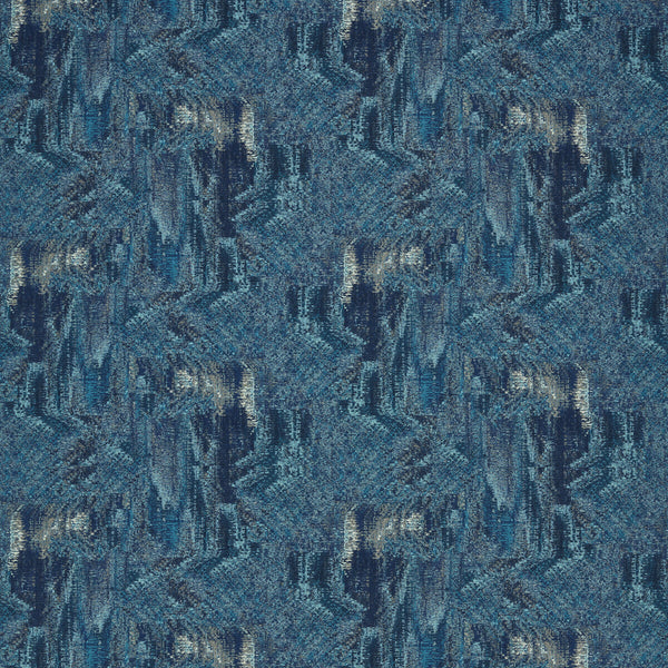 Hillcrest Velvet - Midnight Blue By Clarke And Clarke | Clarke & Clarke Ferndene | Abstract Upholstery Print