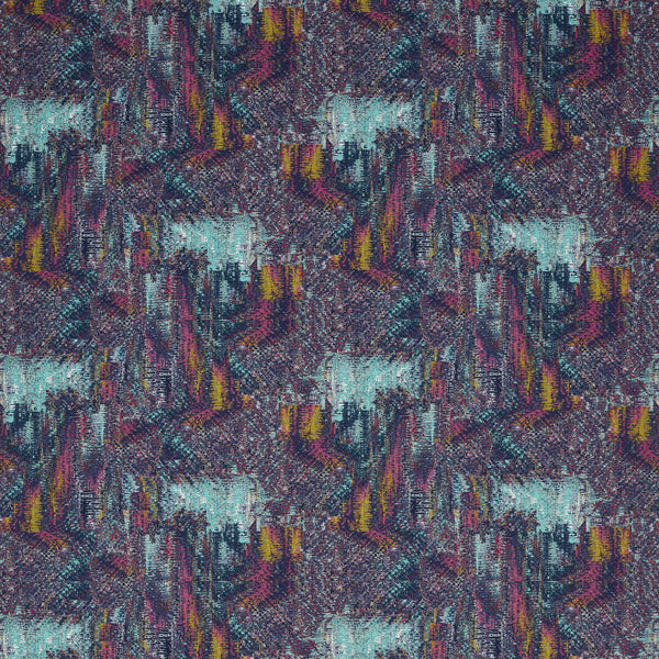 Hillcrest Velvet - Multi Multi By Clarke And Clarke | Clarke & Clarke Ferndene | Abstract Upholstery Print