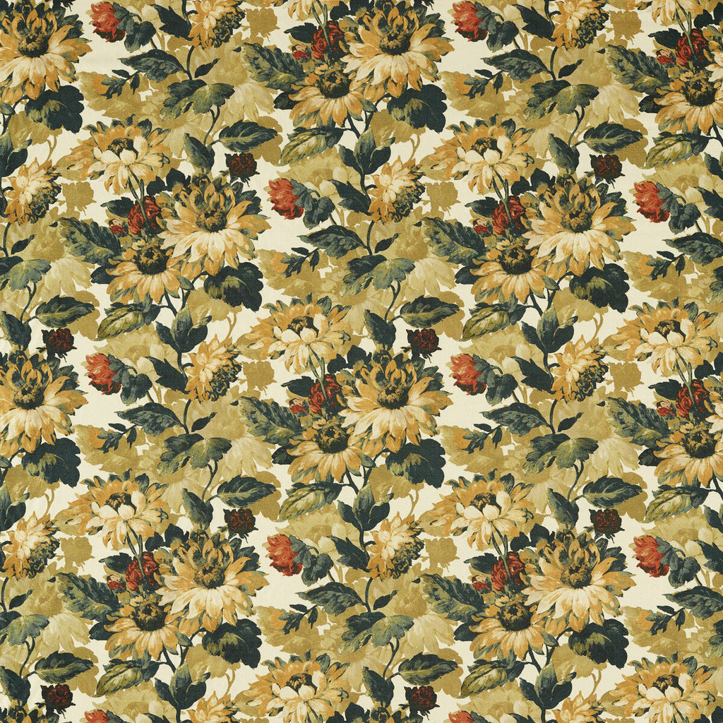 Samples and Purchasing available for Sunforest - Olive Russet Green By Clarke And Clarke | Clarke & Clarke Marianne | Botanical & Floral Upholstery Print at Designer Wallcoverings and Fabrics