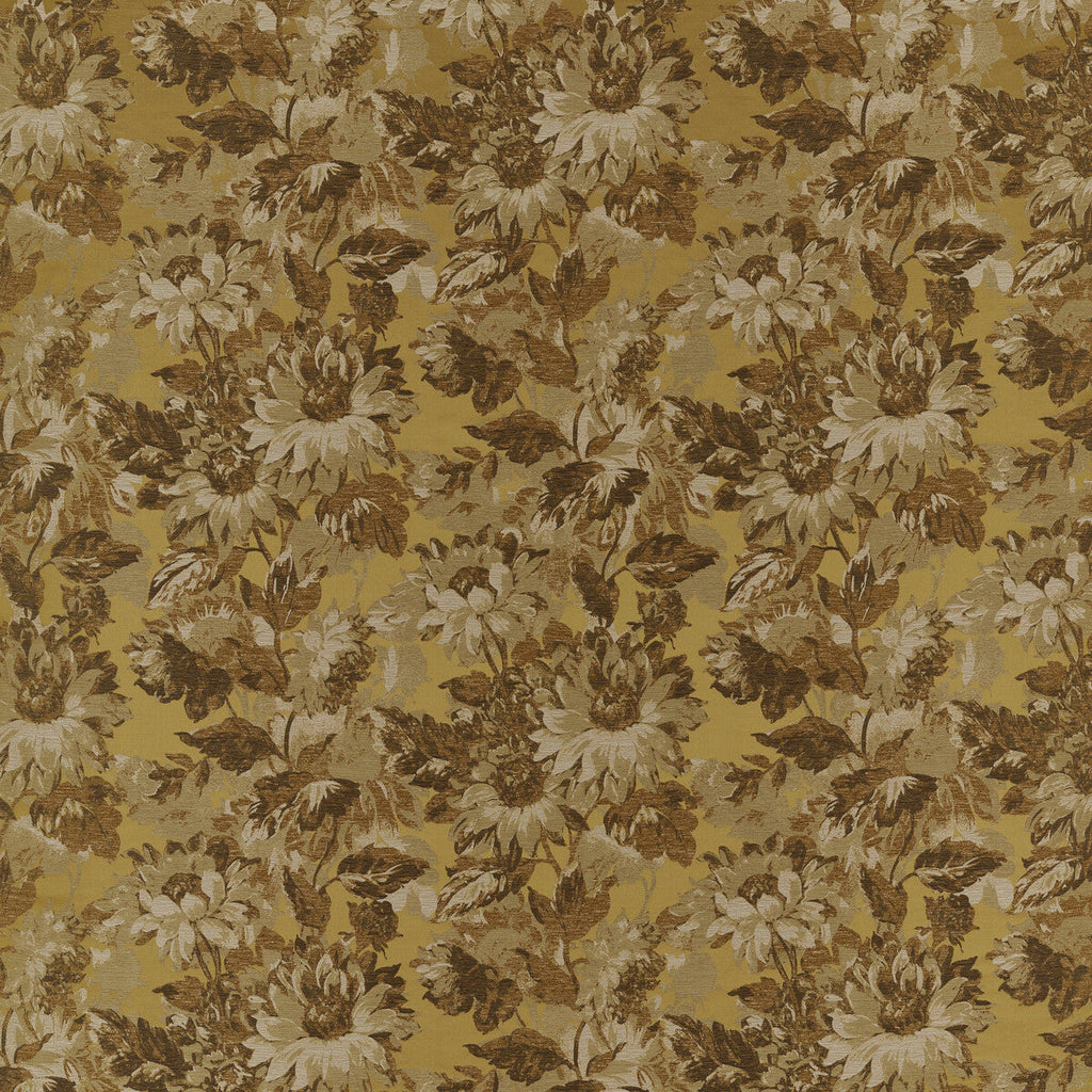 Samples and Purchasing available for Sunforest - Ochre Jacquard Yellow By Clarke And Clarke | Clarke & Clarke Marianne | Botanical & Floral Drapery  at Designer Wallcoverings and Fabrics
