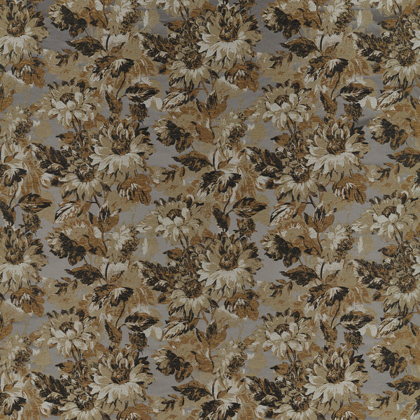 Sunforest - Pewter Jacquard Neutral By Clarke And Clarke | Clarke & Clarke Marianne | Botanical & Floral Drapery