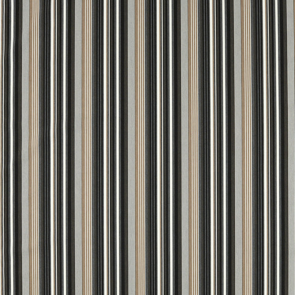 Idro - Natural Black By Clarke And Clarke | Clarke & Clarke Alfresco |Stripes  Multipurpose Indoor / Outdoor
