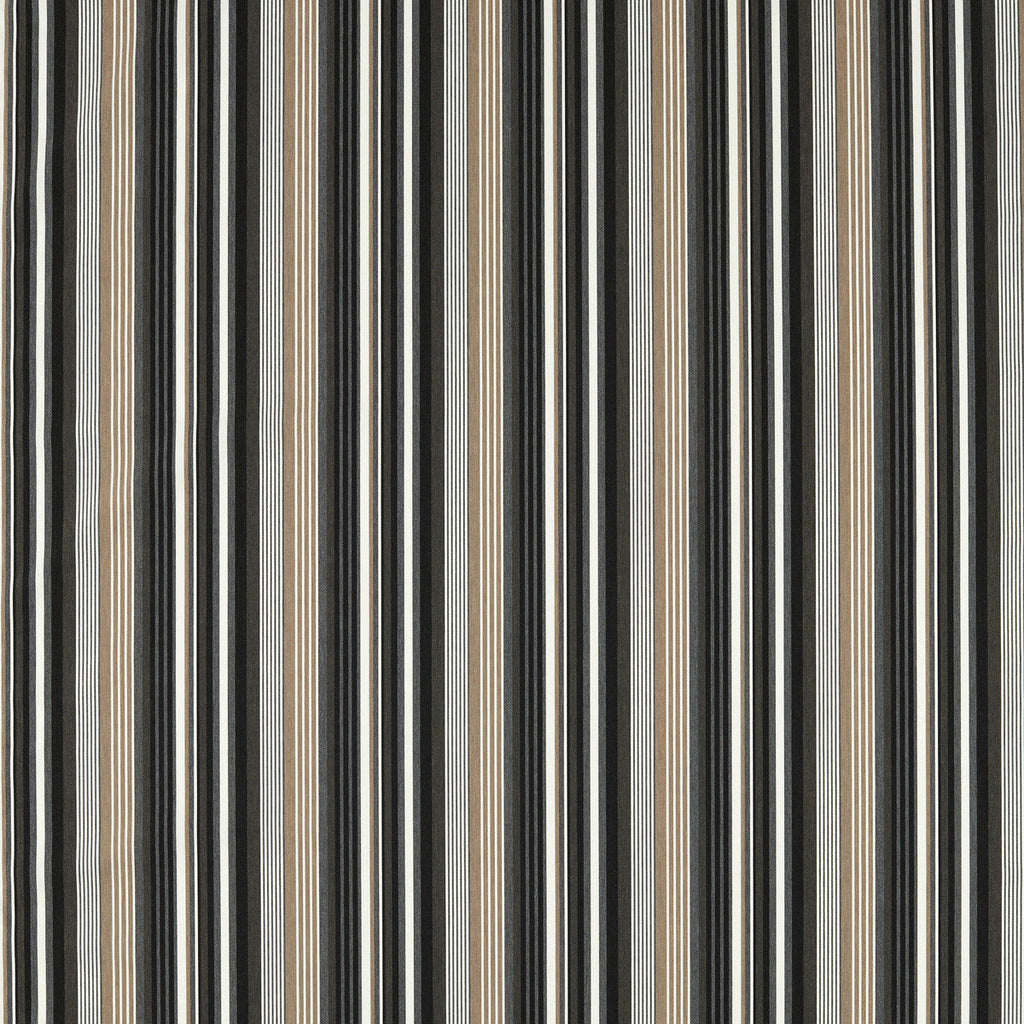 Samples and Purchasing available for Idro - Natural Black By Clarke And Clarke | Clarke & Clarke Alfresco |Stripes  Multipurpose Indoor / Outdoor at Designer Wallcoverings and Fabrics