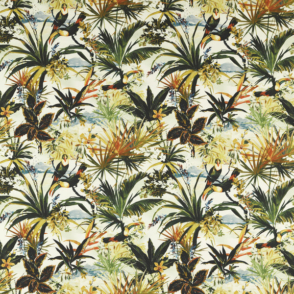 Toucan - Outdoor Orange By Clarke And Clarke | Clarke & Clarke Alfresco |Animal/Insects Botanical & Floral Multipurpose Indoor / Outdoor