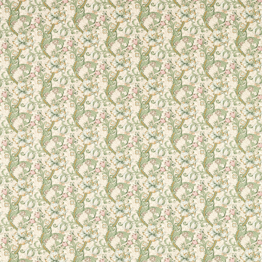Samples and Purchasing available for Golden Lily - Linen/Blush Beige By Clarke And Clarke | Clarke & Clarke William Morris Designs | Botanical & Floral Multipurpose Print at Designer Wallcoverings and Fabrics