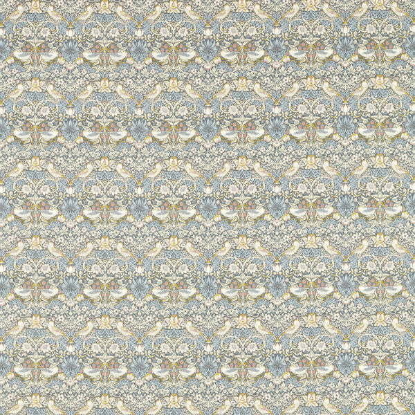 Strawberry Thief - Slate Grey By Clarke And Clarke | Clarke & Clarke William Morris Designs |Animal/Insects Botanical & Floral Multipurpose Print