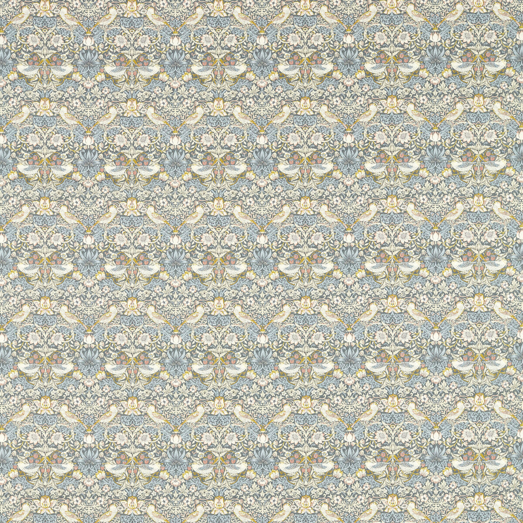 Samples and Purchasing available for Strawberry Thief - Slate Grey By Clarke And Clarke | Clarke & Clarke William Morris Designs |Animal/Insects Botanical & Floral Multipurpose Print at Designer Wallcoverings and Fabrics