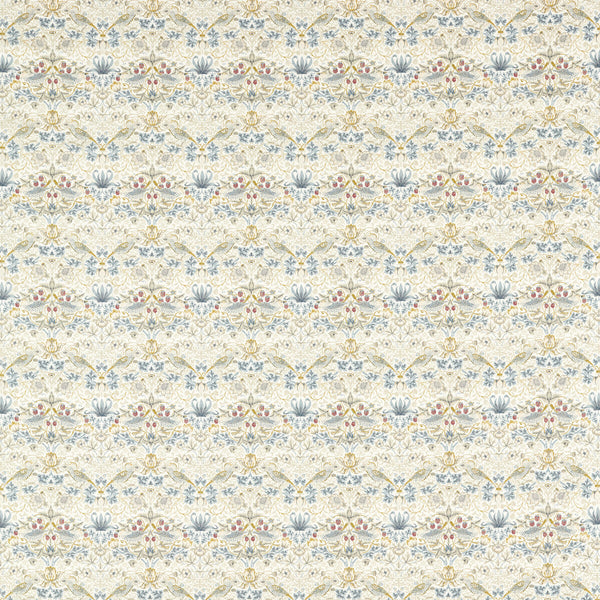 Strawberry Thief - Linen White By Clarke And Clarke | Clarke & Clarke William Morris Designs |Animal/Insects Botanical & Floral Multipurpose Print