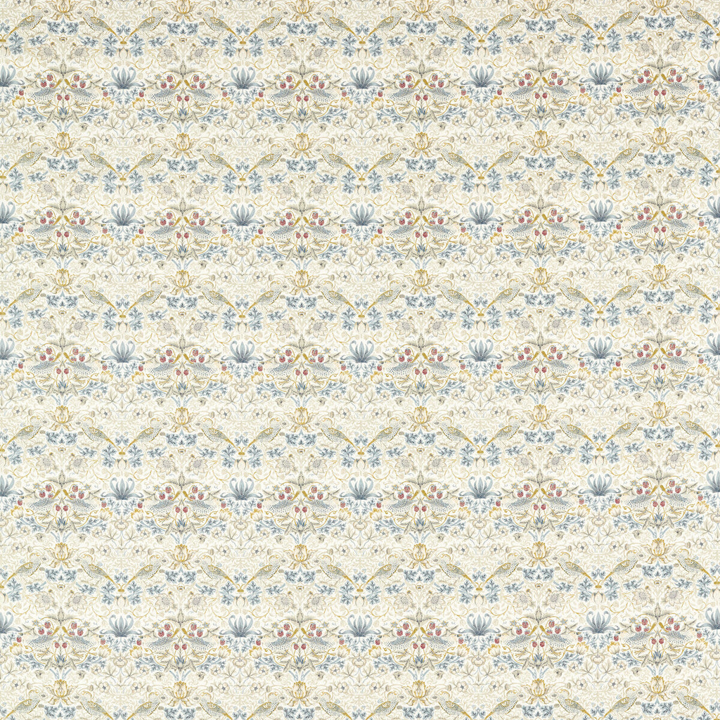 Samples and Purchasing available for Strawberry Thief - Linen White By Clarke And Clarke | Clarke & Clarke William Morris Designs |Animal/Insects Botanical & Floral Multipurpose Print at Designer Wallcoverings and Fabrics