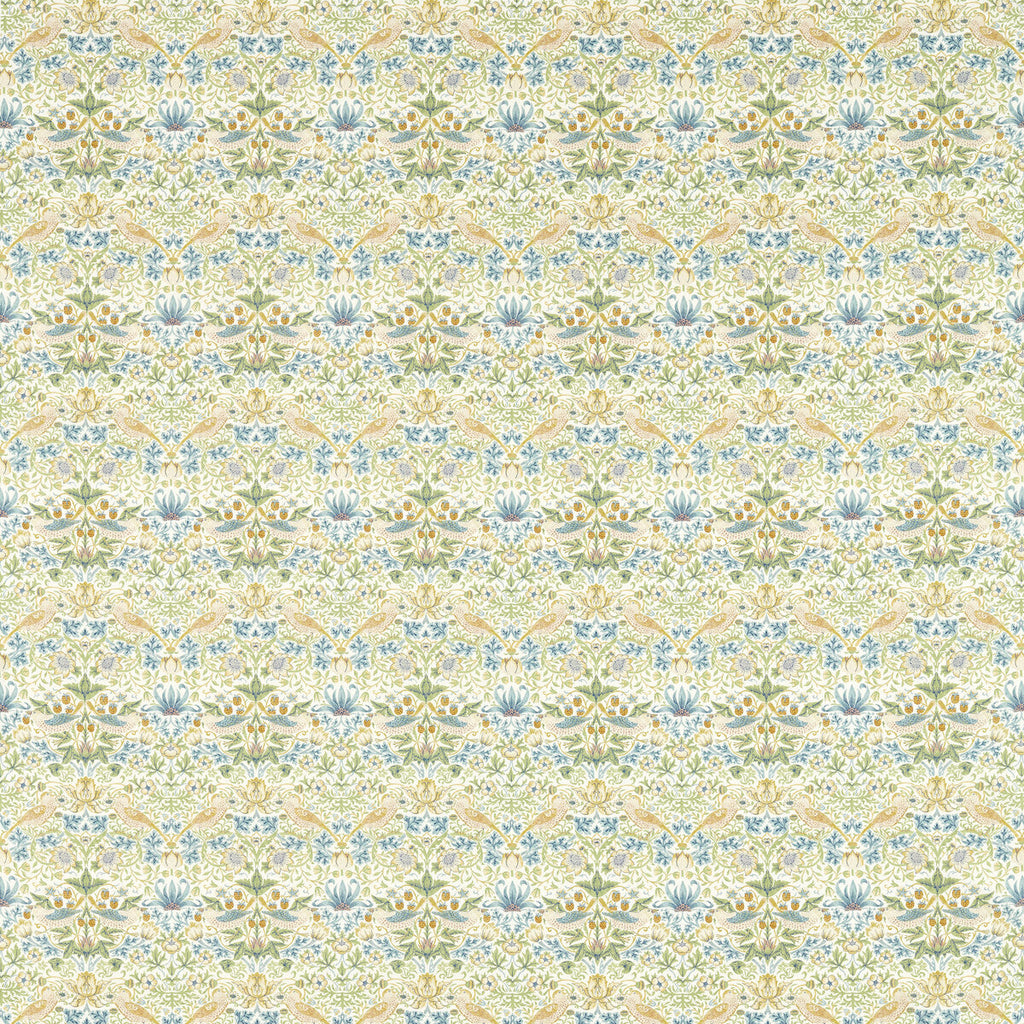Samples and Purchasing available for Strawberry Thief - Apple Light Green By Clarke And Clarke | Clarke & Clarke William Morris Designs |Animal/Insects Botanical & Floral Multipurpose Print at Designer Wallcoverings and Fabrics