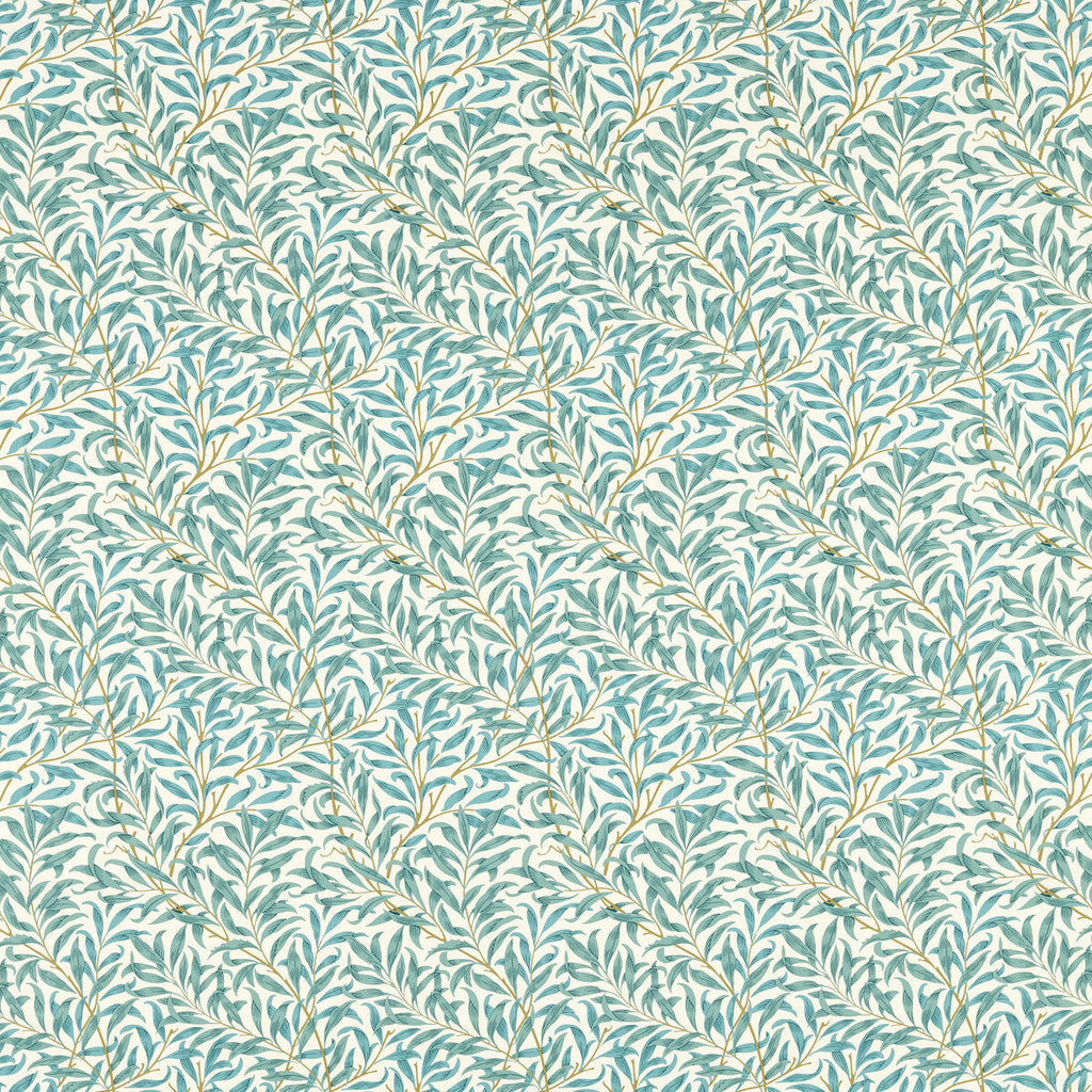 Samples and Purchasing available for Willow Boughs - Teal Teal By Clarke And Clarke | Clarke & Clarke William Morris Designs | Botanical & Floral Multipurpose Print at Designer Wallcoverings and Fabrics
