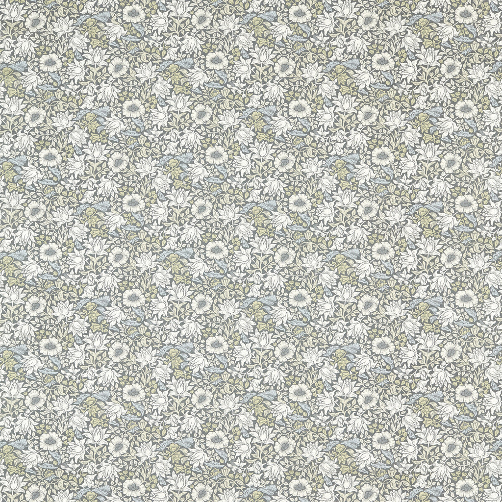 Samples and Purchasing available for Mallow - Slate/Dove Grey By Clarke And Clarke | Clarke & Clarke William Morris Designs | Botanical & Floral Multipurpose Print at Designer Wallcoverings and Fabrics