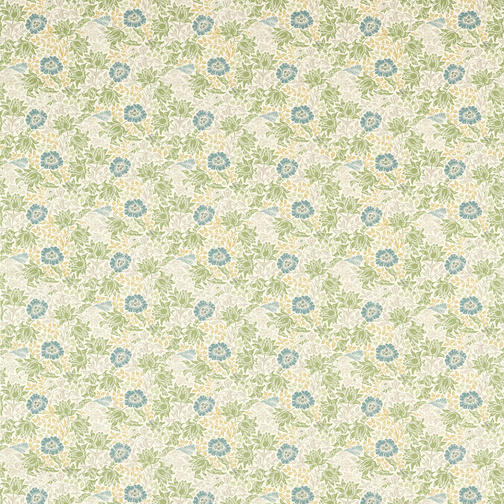 Samples and Purchasing available for Mallow - Apple/Linen Light Green By Clarke And Clarke | Clarke & Clarke William Morris Designs | Botanical & Floral Multipurpose Print at Designer Wallcoverings and Fabrics