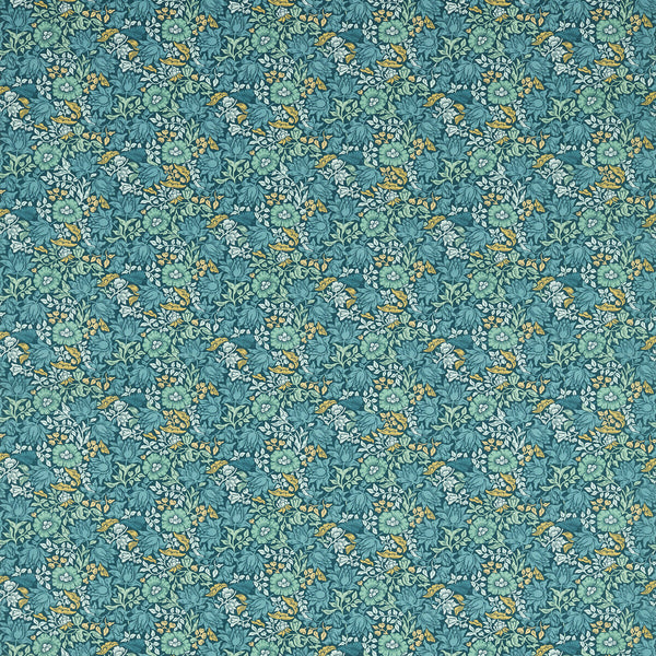 Mallow - Teal Teal By Clarke And Clarke | Clarke & Clarke William Morris Designs | Botanical & Floral Multipurpose Print