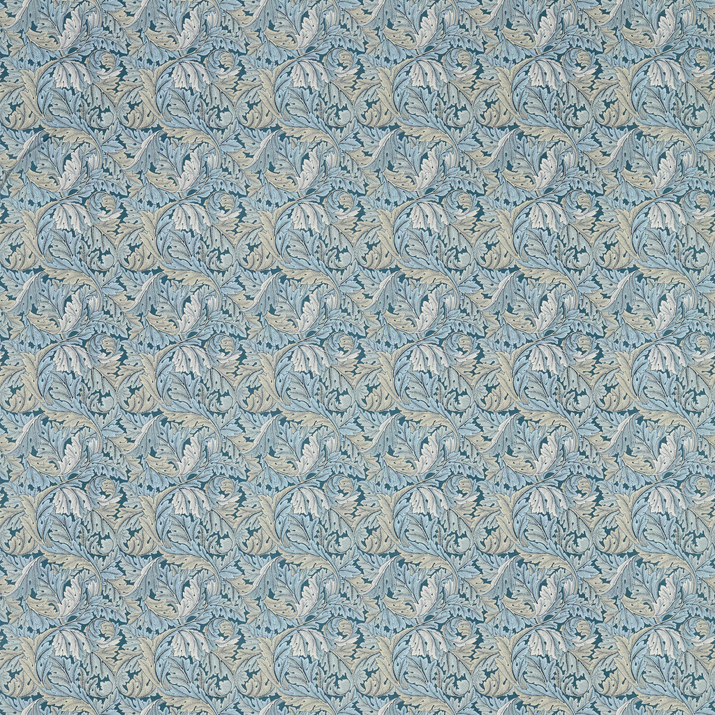 Samples and Purchasing available for Acanthus - Denim Blue By Clarke And Clarke | Clarke & Clarke William Morris Designs | Botanical & Floral Multipurpose Print at Designer Wallcoverings and Fabrics