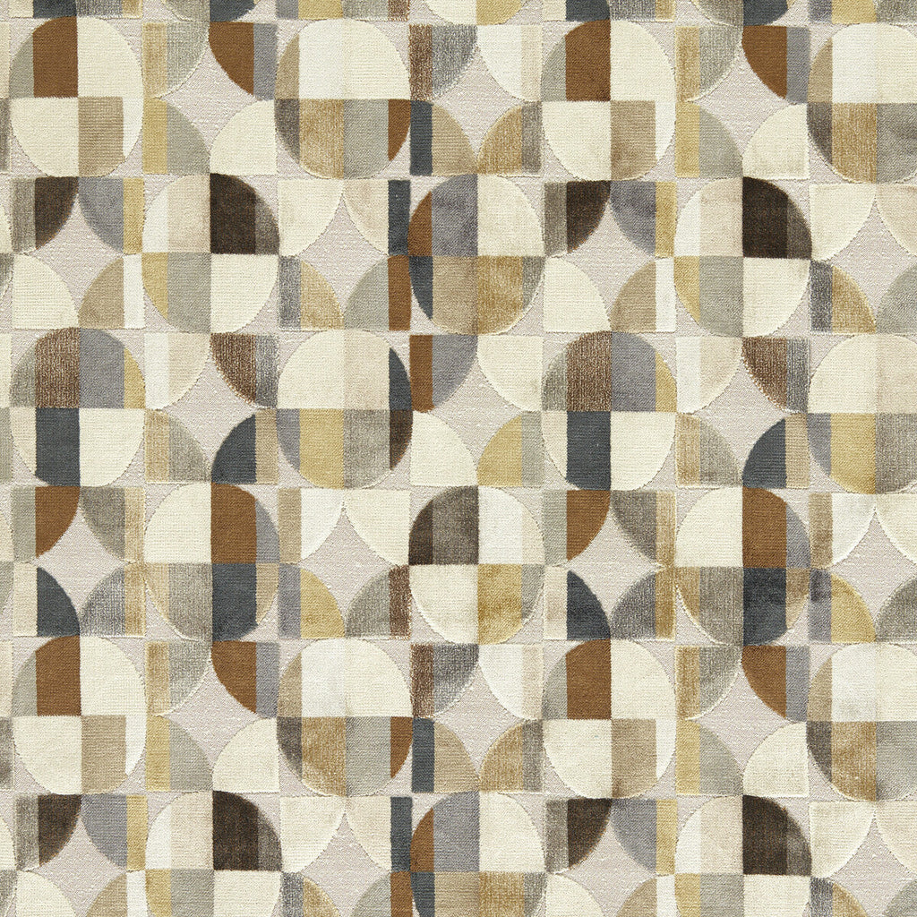 Samples and Purchasing available for Delaunay - Natural Grey By Clarke And Clarke | Clarke & Clarke Urban |Geometric Texture Upholstery Velvet at Designer Wallcoverings and Fabrics