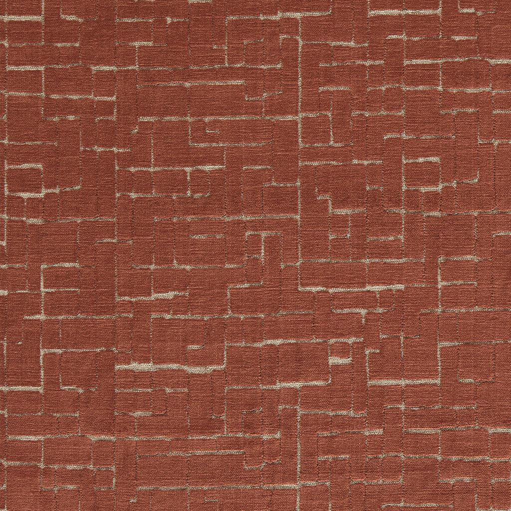 Samples and Purchasing available for Kupka - Copper Rust By Clarke And Clarke | Clarke & Clarke Urban |Geometric Texture Upholstery Velvet at Designer Wallcoverings and Fabrics