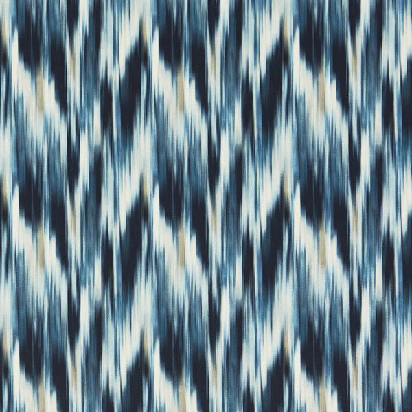 Melange - Denim Dark Blue By Clarke And Clarke | Clarke & Clarke Urban |Flamestitch Ikat/Southwest/Kilims Upholstery Print