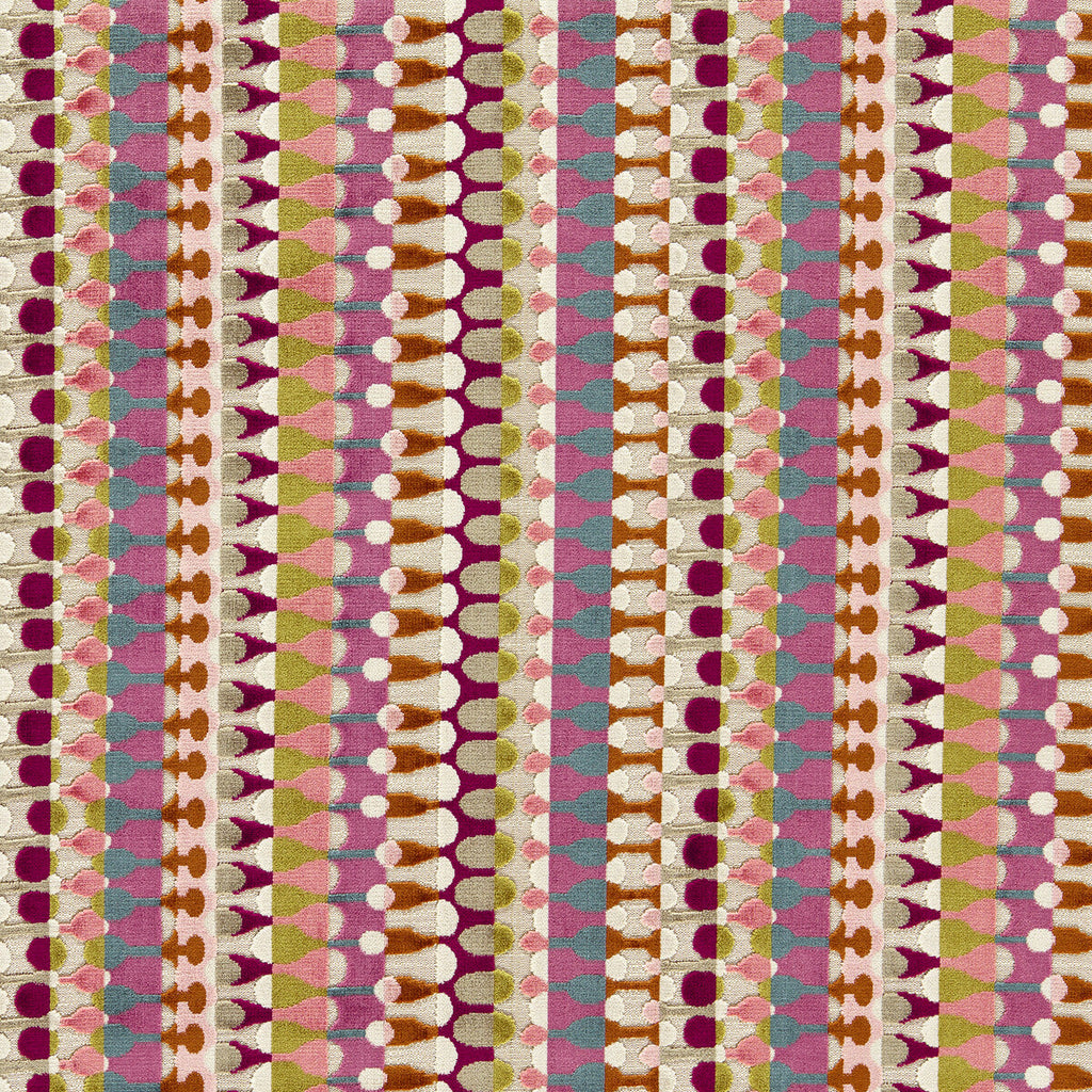 Samples and Purchasing available for Orpheus - Magenta Peacock Pink By Clarke And Clarke | Clarke & Clarke Urban |Geometric Stripes Upholstery Velvet at Designer Wallcoverings and Fabrics