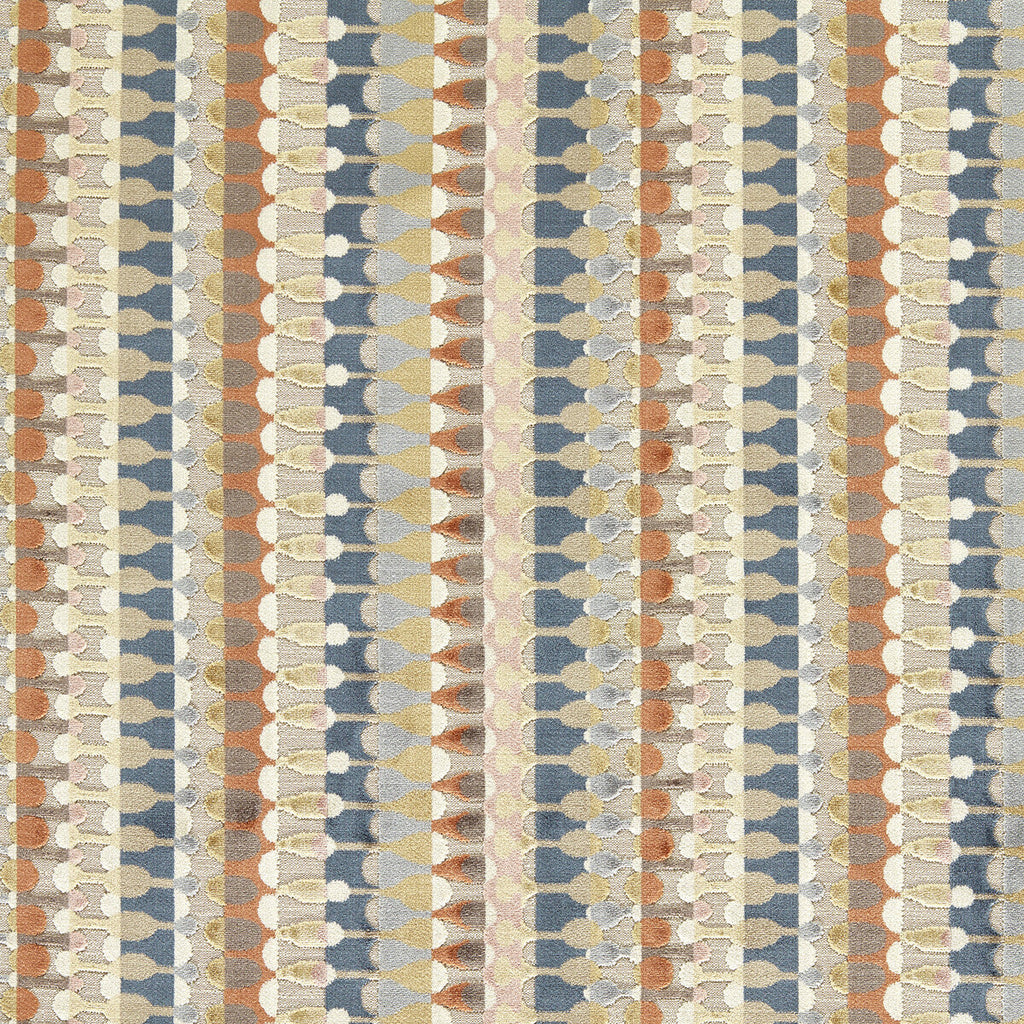 Samples and Purchasing available for Orpheus - Multi Pink By Clarke And Clarke | Clarke & Clarke Urban |Geometric Stripes Upholstery Velvet at Designer Wallcoverings and Fabrics