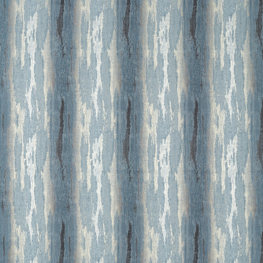 Samples and Purchasing available for Effetto - Denim Blue By Clarke And Clarke | Clarke & Clarke Vivido |Abstract Stripes Upholstery Chenille at Designer Wallcoverings and Fabrics