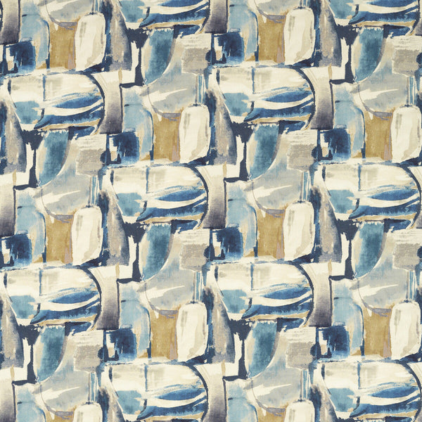 Figura - Denim/Linen Dark Blue By Clarke And Clarke | Clarke & Clarke Vivido | Abstract Multipurpose Print