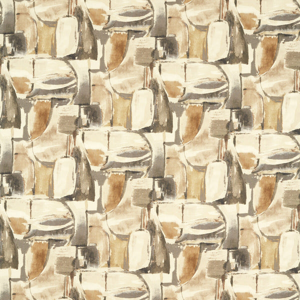 Figura - Linen/Charcoal Grey By Clarke And Clarke | Clarke & Clarke Vivido | Abstract Multipurpose Print
