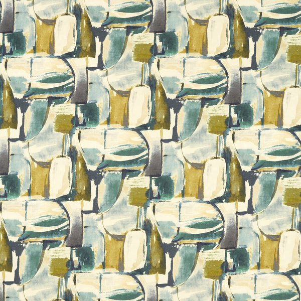 Figura - Teal/Mineral Blue By Clarke And Clarke | Clarke & Clarke Vivido | Abstract Multipurpose Print