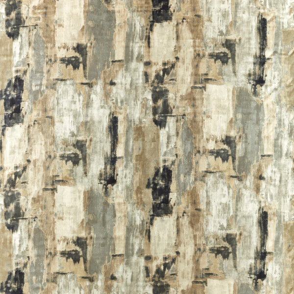 Lagna - Linen/Charcoal Charcoal By Clarke And Clarke | Clarke & Clarke Vivido | Abstract Multipurpose Print