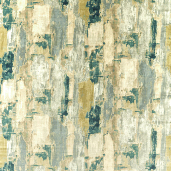 Lagna - Teal Teal By Clarke And Clarke | Clarke & Clarke Vivido | Abstract Multipurpose Print