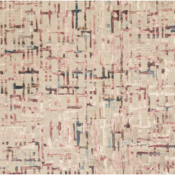 Quadrata - Blush/Natural Rust By Clarke And Clarke | Clarke & Clarke Vivido |Abstract  Upholstery Velvet