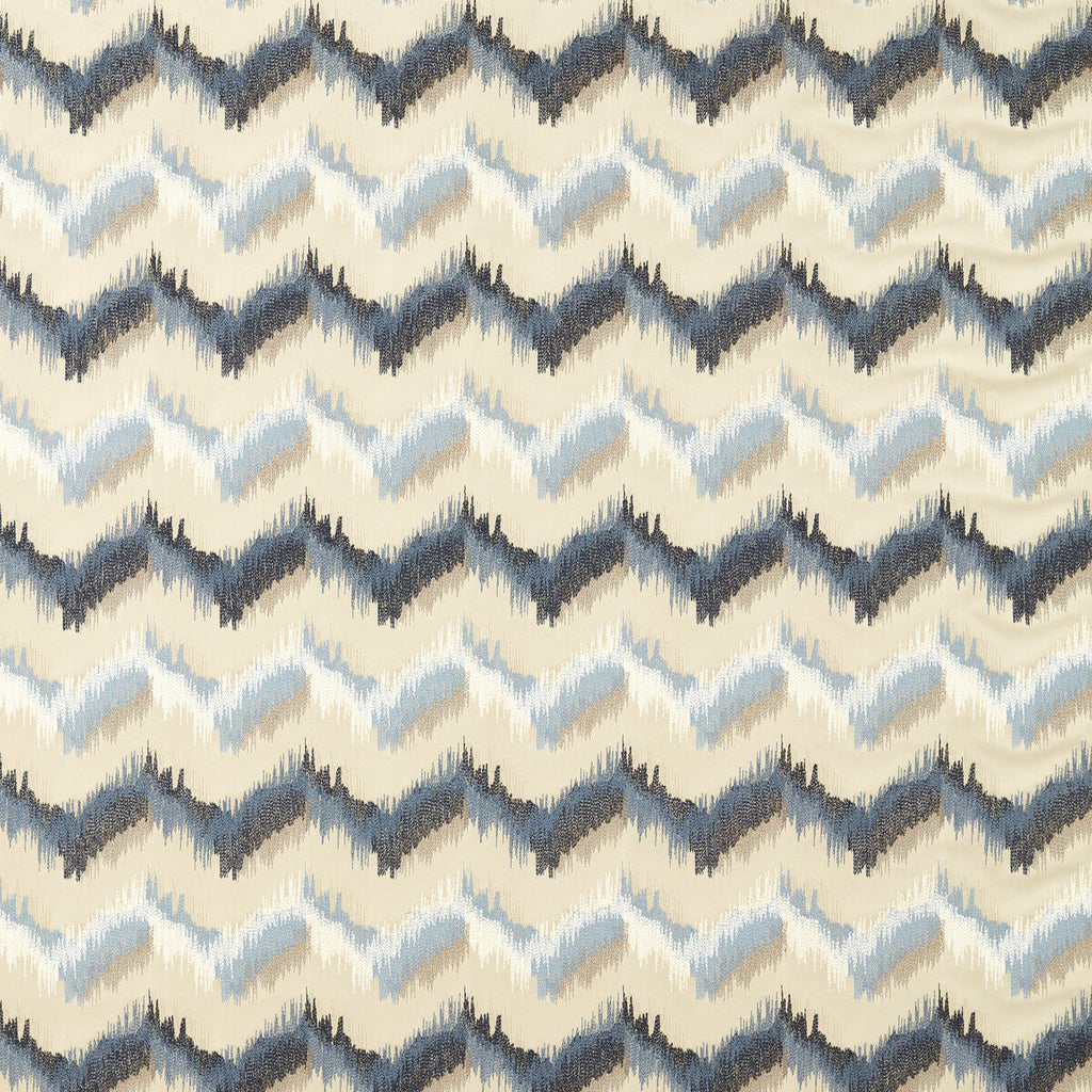 Samples and Purchasing available for Sagoma - Denim Light Blue By Clarke And Clarke | Clarke & Clarke Vivido |Flamestitch Metallic Upholstery Embroidery at Designer Wallcoverings and Fabrics