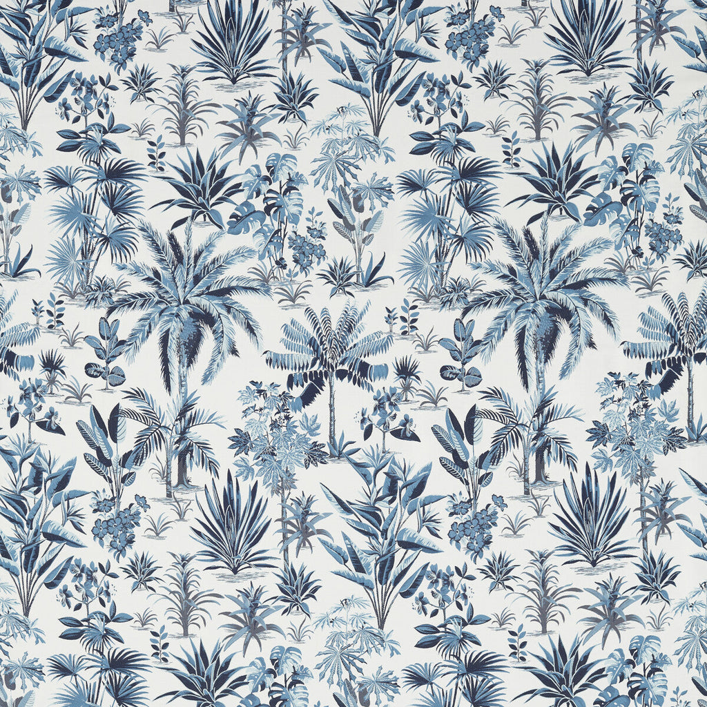 Samples and Purchasing available for Malindi - Caribbean Blue By Clarke And Clarke | Clarke & Clarke Breegan Jane | Botanical & Floral Drapery  at Designer Wallcoverings and Fabrics