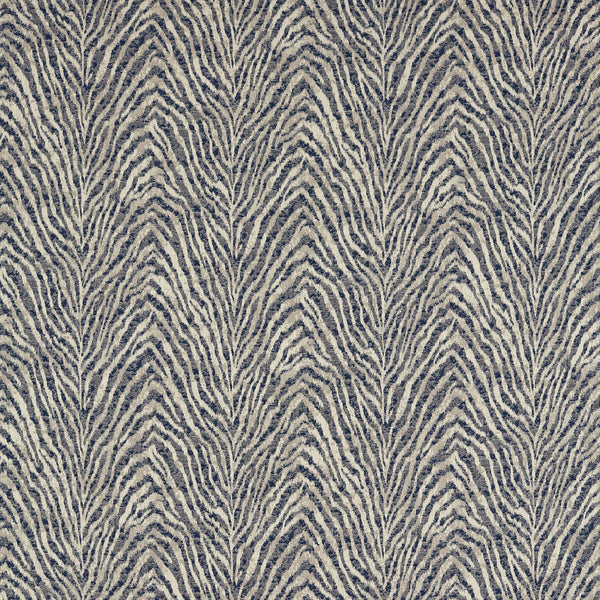 Manda - Midnight/Linen Dark Blue By Clarke And Clarke | Clarke & Clarke Breegan Jane | Animal Skins Drapery