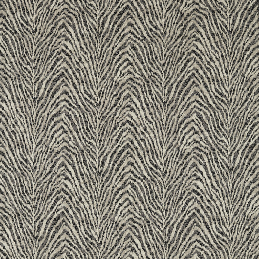 Samples and Purchasing available for Manda - Noir/Linen Black By Clarke And Clarke | Clarke & Clarke Breegan Jane | Animal Skins Drapery  at Designer Wallcoverings and Fabrics