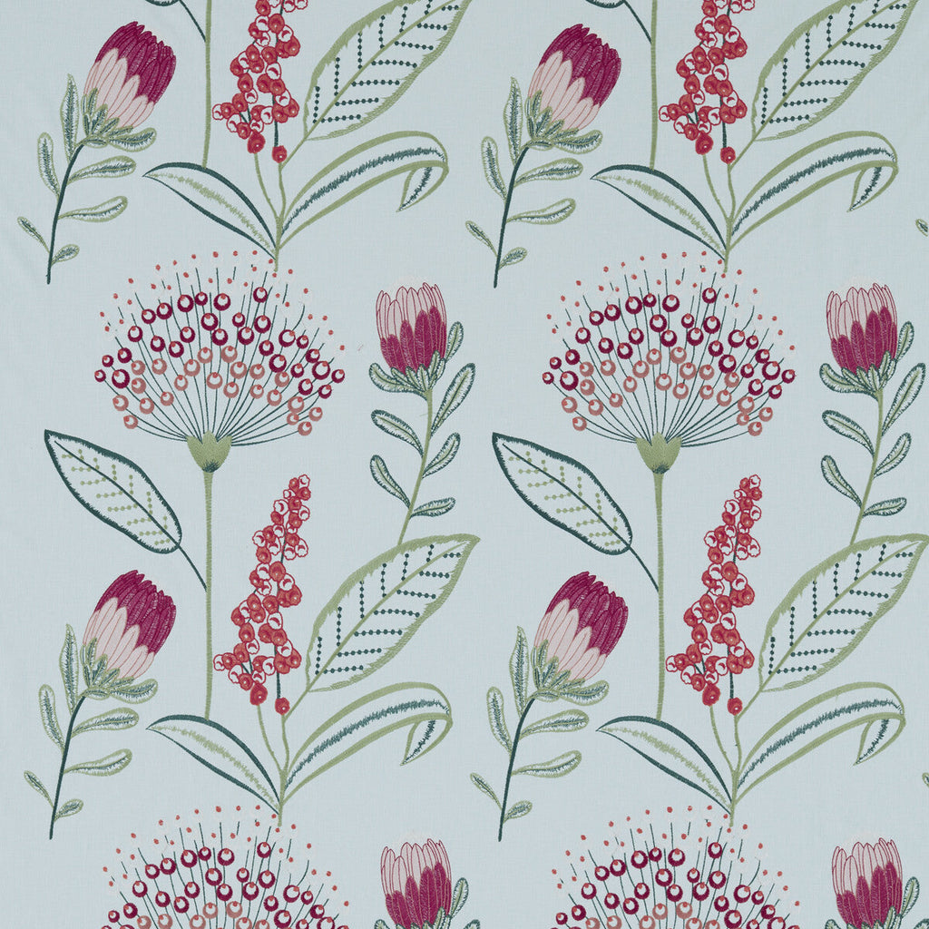 Samples and Purchasing available for Protini - Mineral Red By Clarke And Clarke | Clarke & Clarke Breegan Jane | Botanical & Floral Drapery Embroidery at Designer Wallcoverings and Fabrics