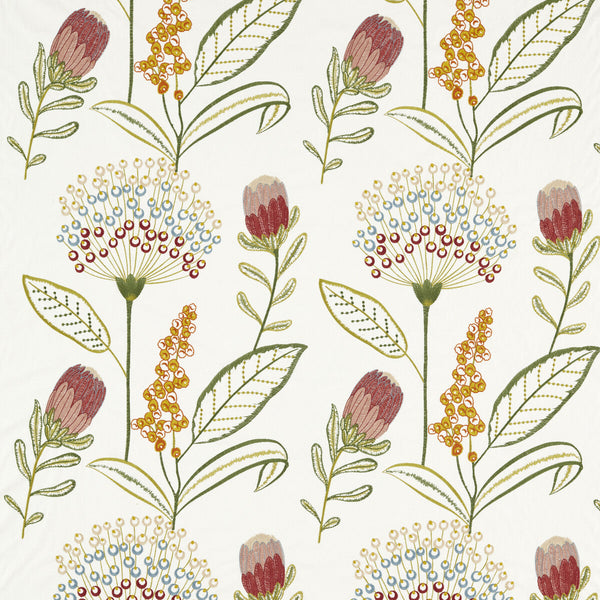 Protini - Spice Orange By Clarke And Clarke | Clarke & Clarke Breegan Jane | Botanical & Floral Drapery Embroidery