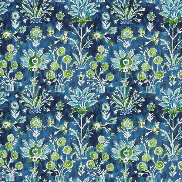Lilia Print Navy Wallcovering | Thibaut