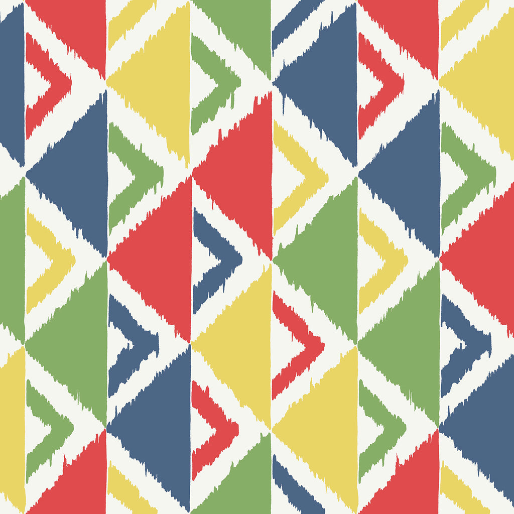 Malibu Dino Peak Wallpaper - Kids/Nursery Geometric - Multicolored | Malibu Wallpaper