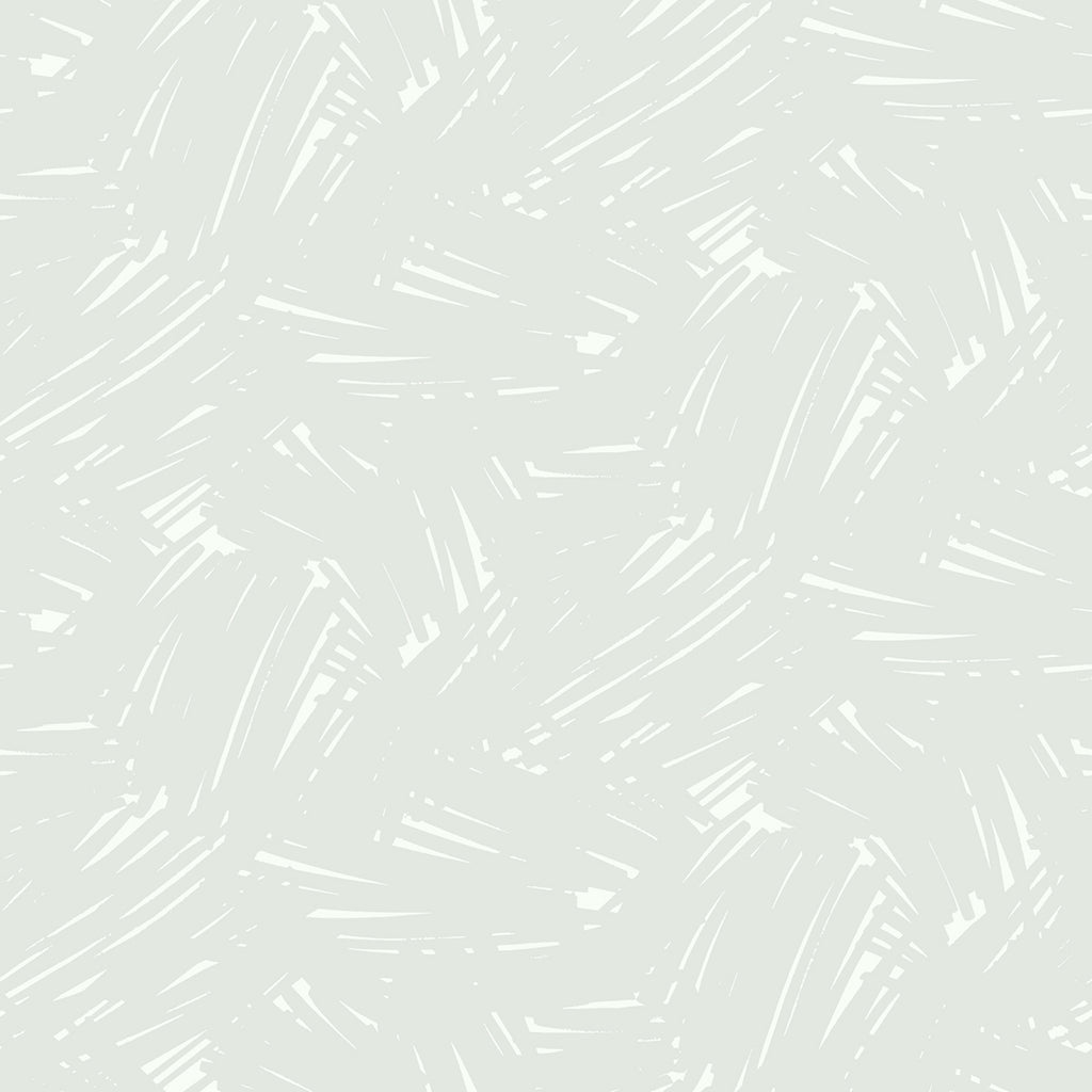 Malibu Turf Brushstroke Wallpaper - Kids/Nursery Abstract - Light Gray and White | Malibu Wallpaper