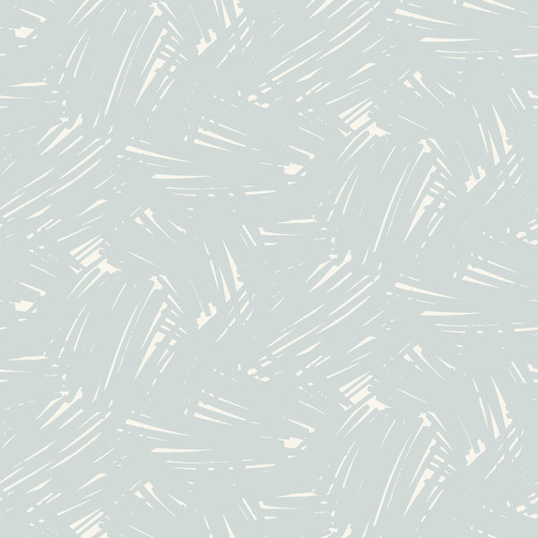 Malibu Turf Brushstroke Wallpaper - Kids/Nursery Abstract - Powder Blue and White | Malibu Wallpaper