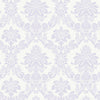 Malibu Glitter Damask Wallpaper - Kids/Nursery Damask - Lilac and White | Malibu Wallpaper