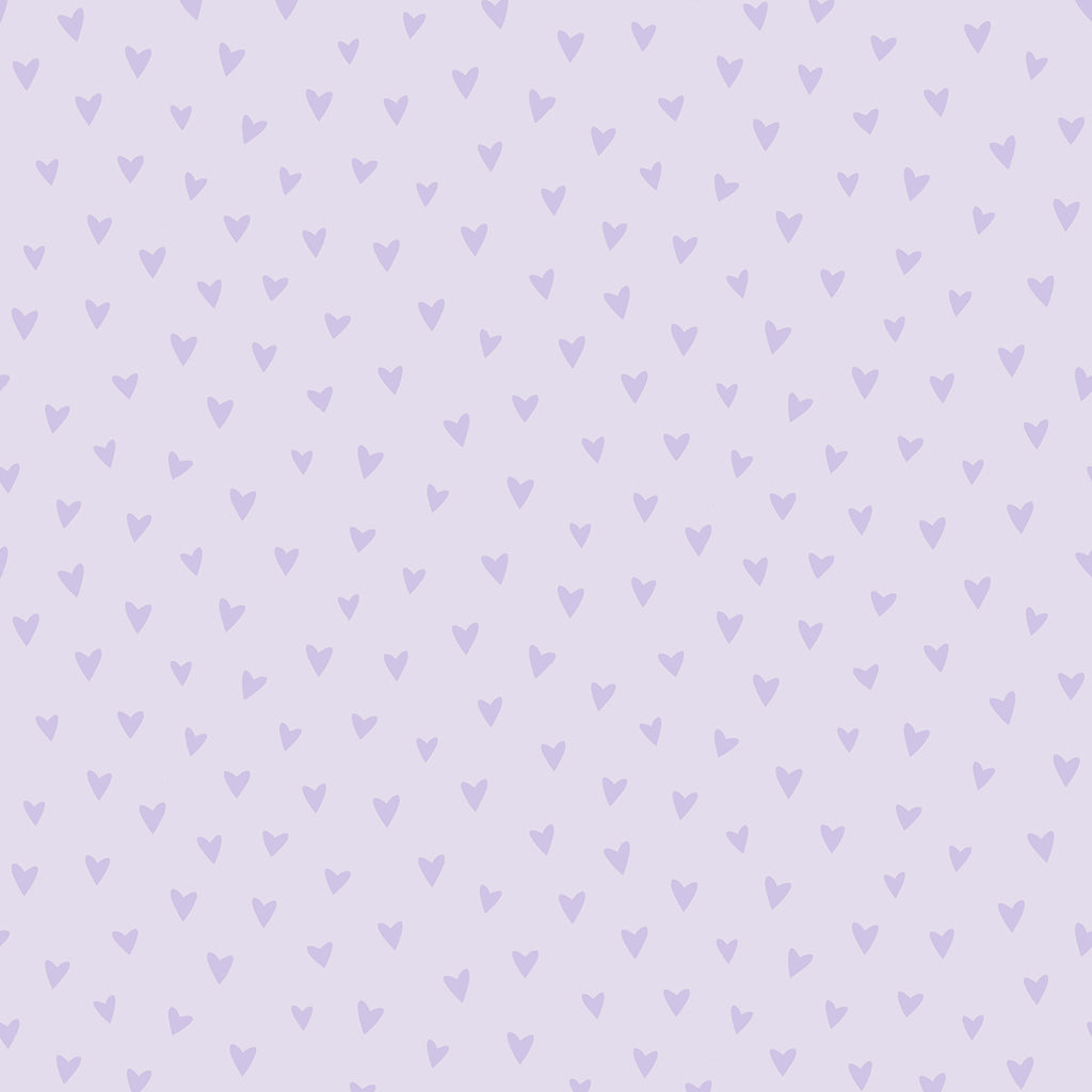 Malibu Sparkle Heart Wallpaper - Kids/Nursery Polka Dots - Lilac Glitter | Malibu Wallpaper